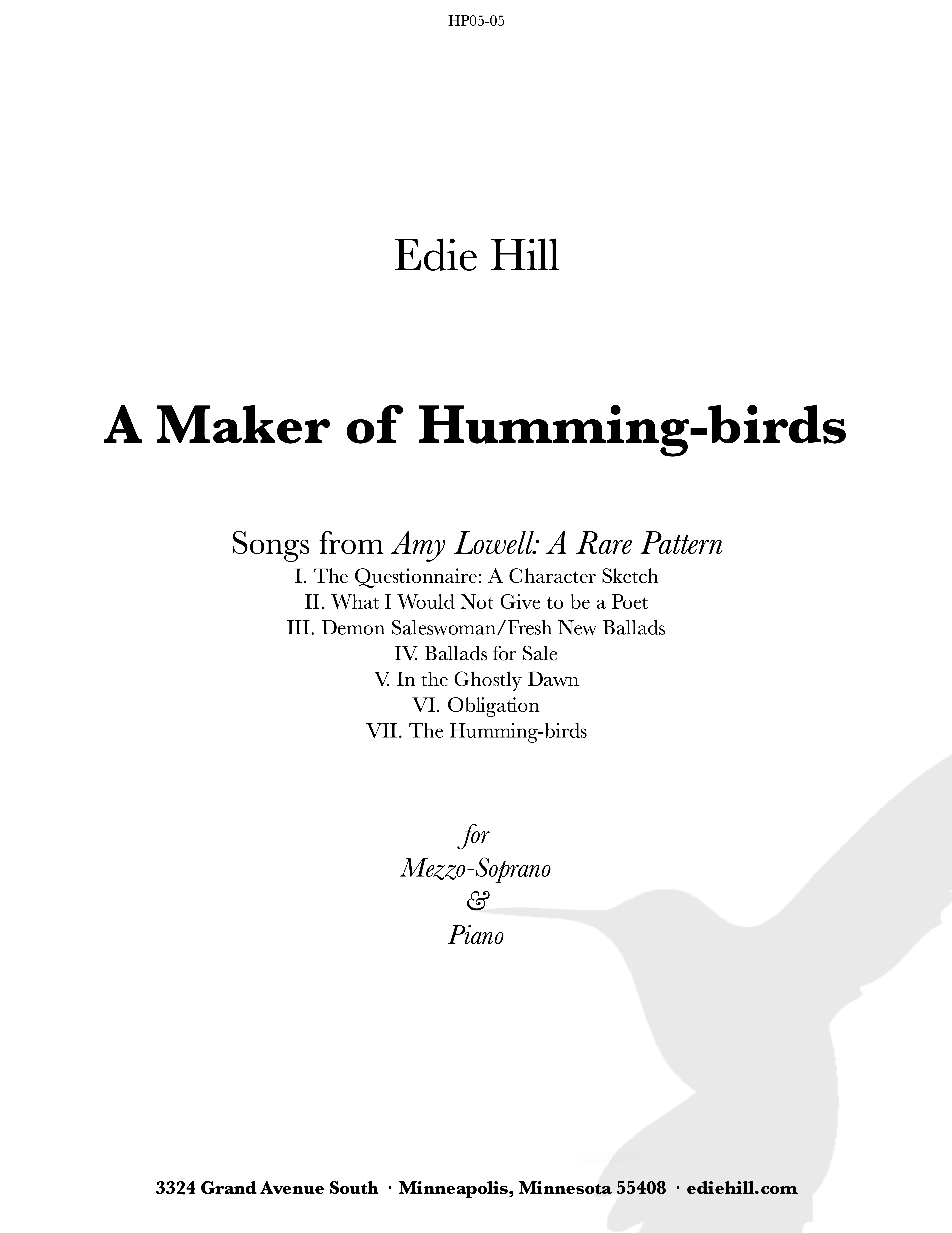 Maker of Humming-birds, A
